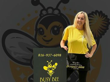 Busy Bee Cleaner, happy to be a part of your cleaning company. Busy Bee Cleaning Company Logo in the