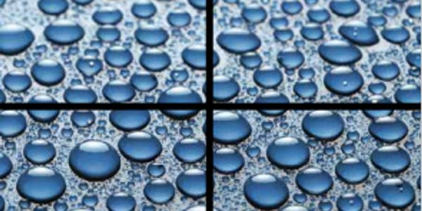 Four images of water beads