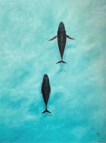 Whales painting