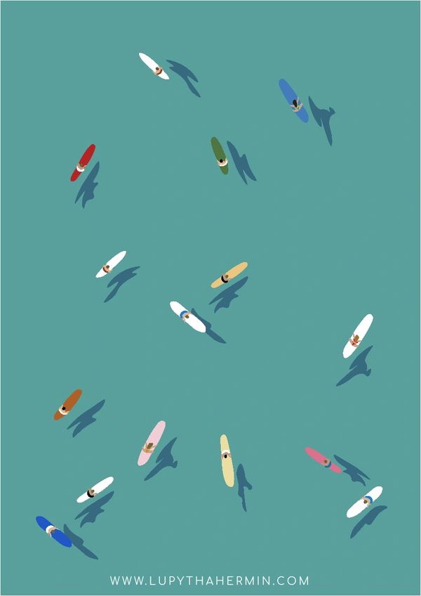 Surfing illustration
