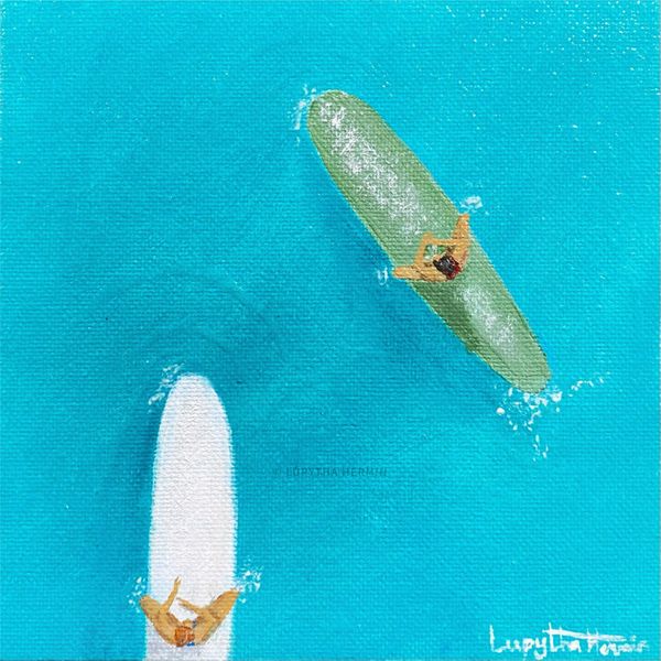 Surfer painting
