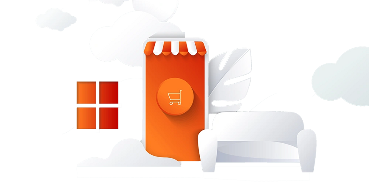 Ecommerce orange store app