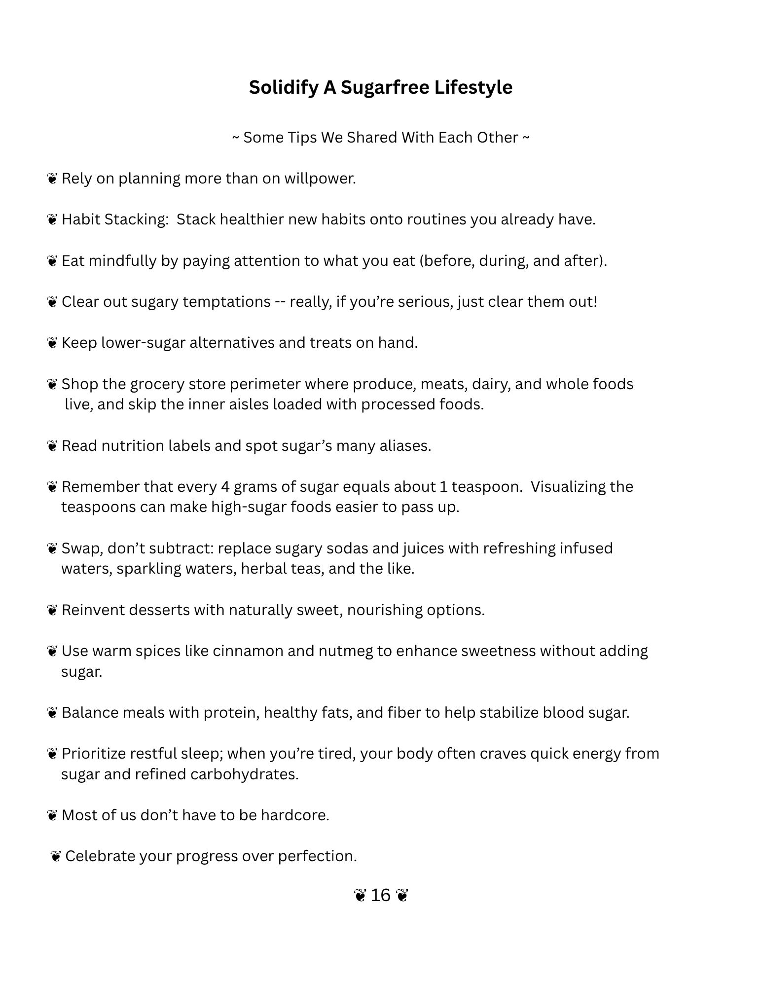 Tips to maintain a sugar-free lifestyle.