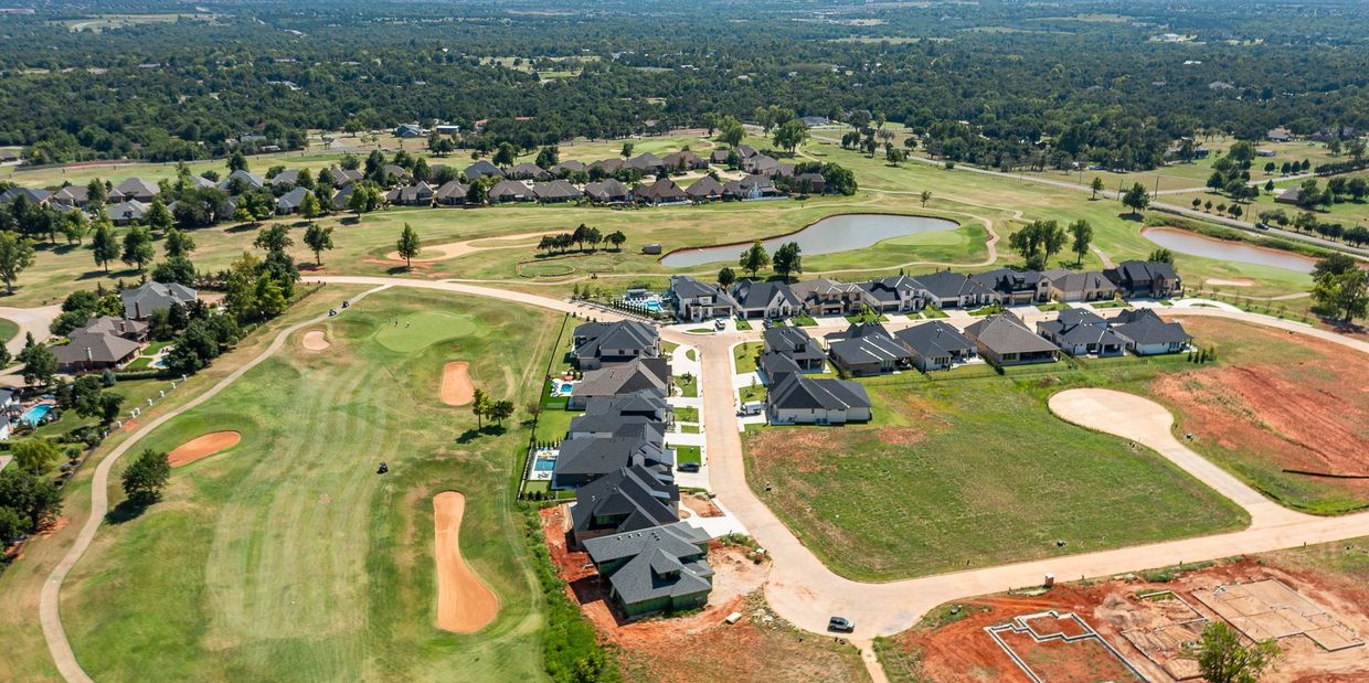 New houses for sale on the golf course in Oak Tree, Edmond, Oklahoma