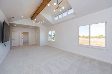 Game room in new house that is for sale in Oak Tree Country Club in Oklahoma.