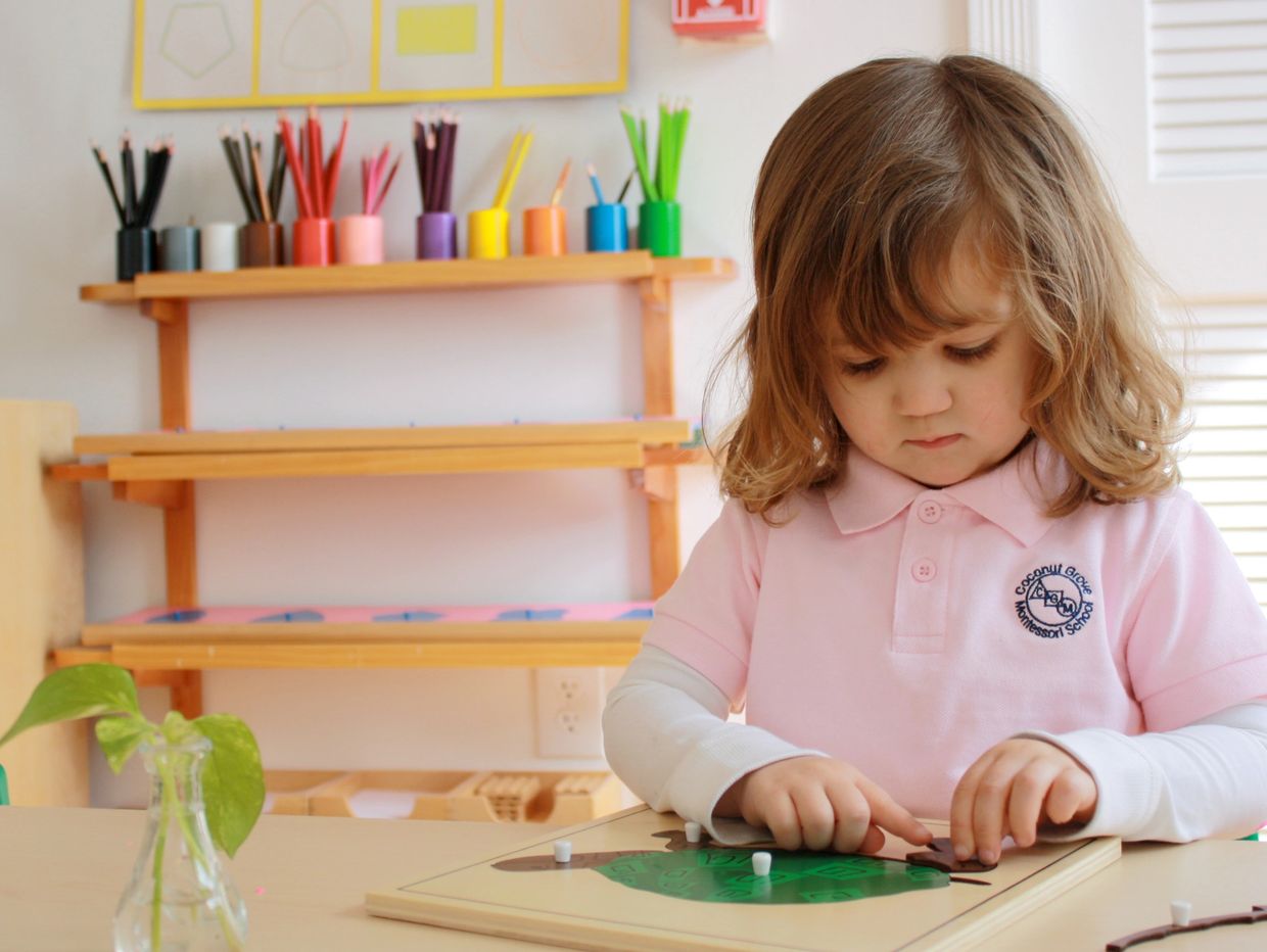 Child doing a science lesson