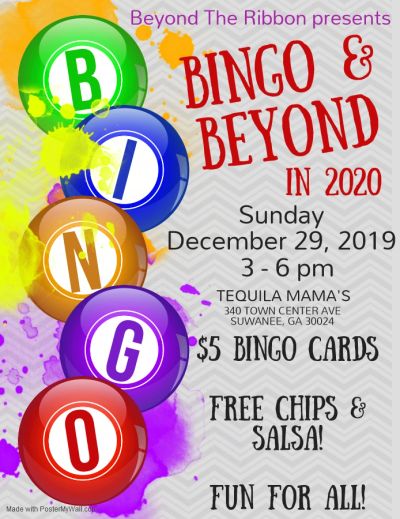 Colorful Bingo balls advertise a Bingo event on December 29, 2019.