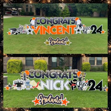 Aledo High School bearcat yard card greeting for graduate