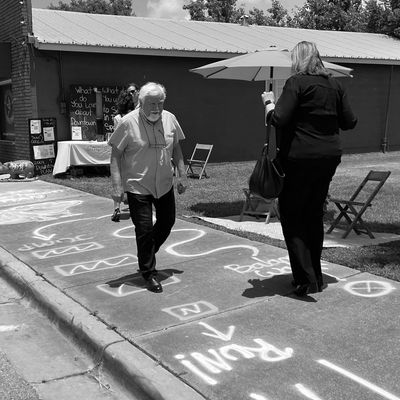 Milosav at a popup project during a Master Plan and Downtown Master Plan project. Hutto, TX 