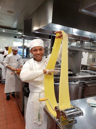 Pasta class at the international French institute. 