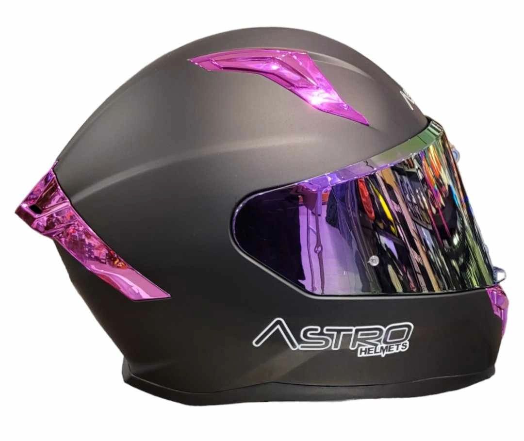CASCO INTEGRAL ASTRO HELMETS NEGRO CON ROSA