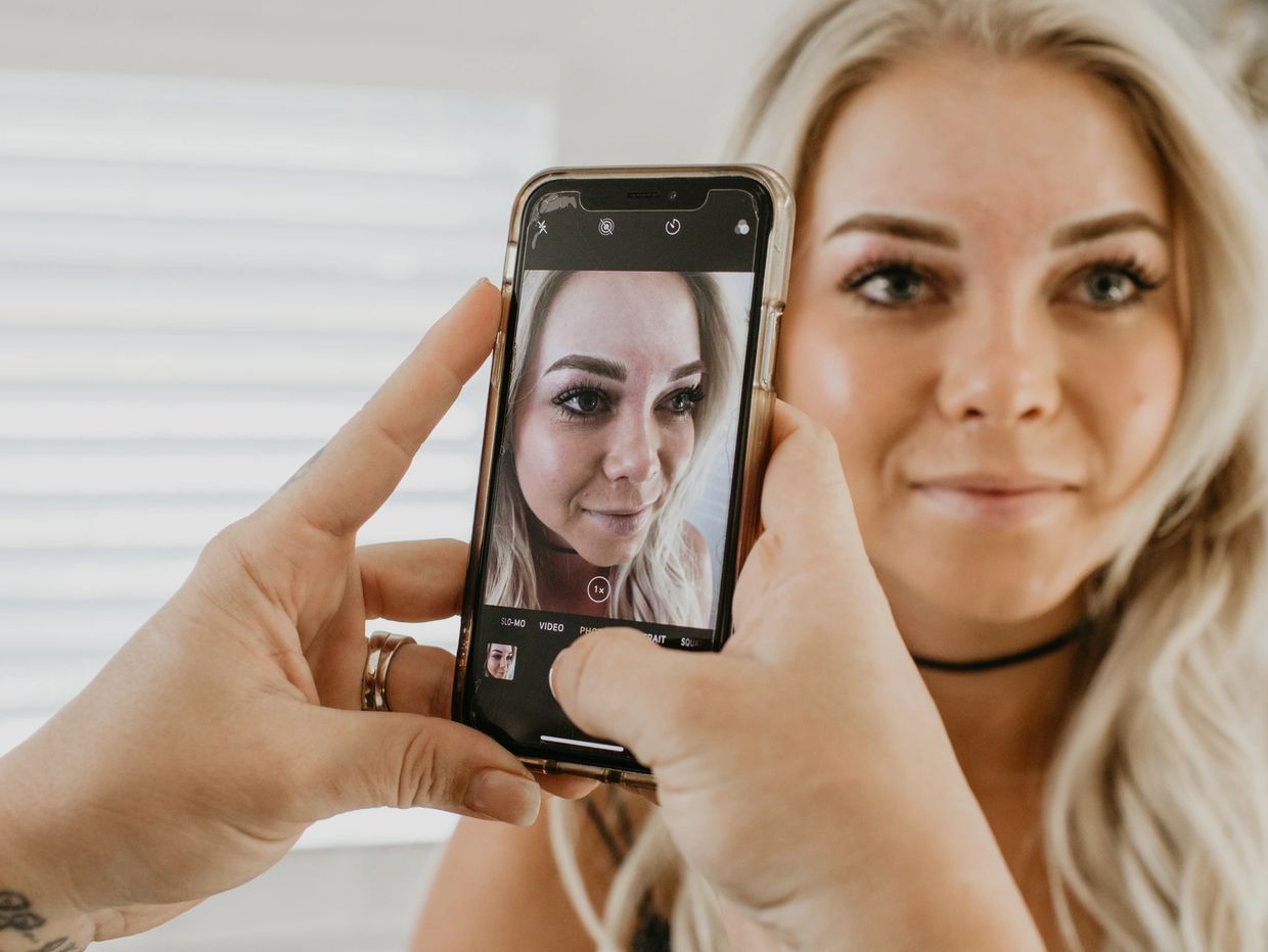 A woman is getting new microblade eyebrows arizona