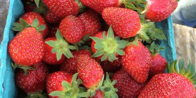 Double R Strawberries in a quart container