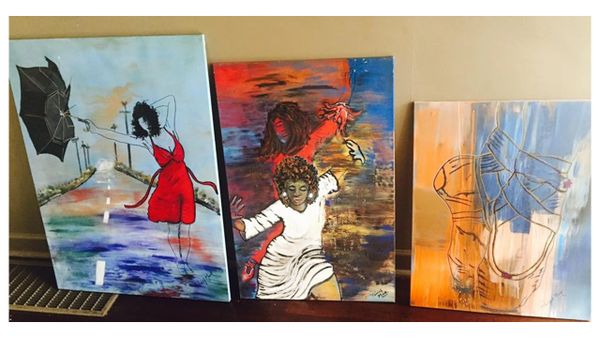 original art, Parrish Monk, black art artist, emerging artist painter, mixed media art, Florida art