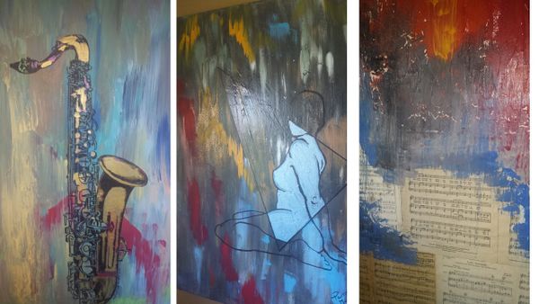 original art, Parrish Monk, black art artist, emerging artist painter, mixed media art, Florida art
