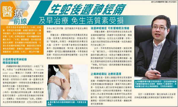 生蛇後遺神經痛
李旭明醫生