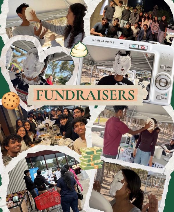 Fundraiser event with pie-throwing and group activities.