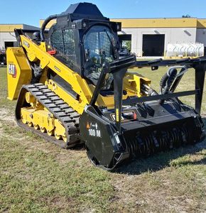 CAT 299D3XE with a forestry mulching head