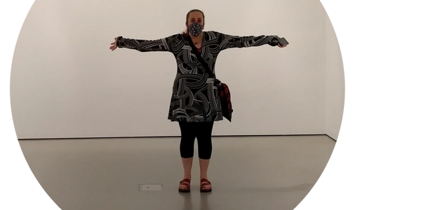 Nadia Gazzi with outstretched arms