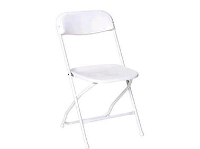 white folding chair