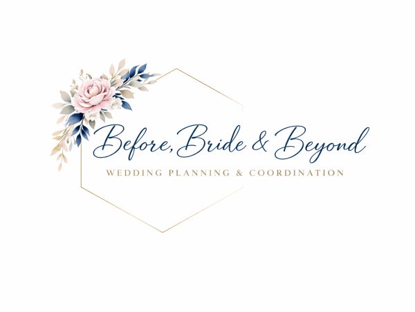 Elegant wedding planning logo with floral design