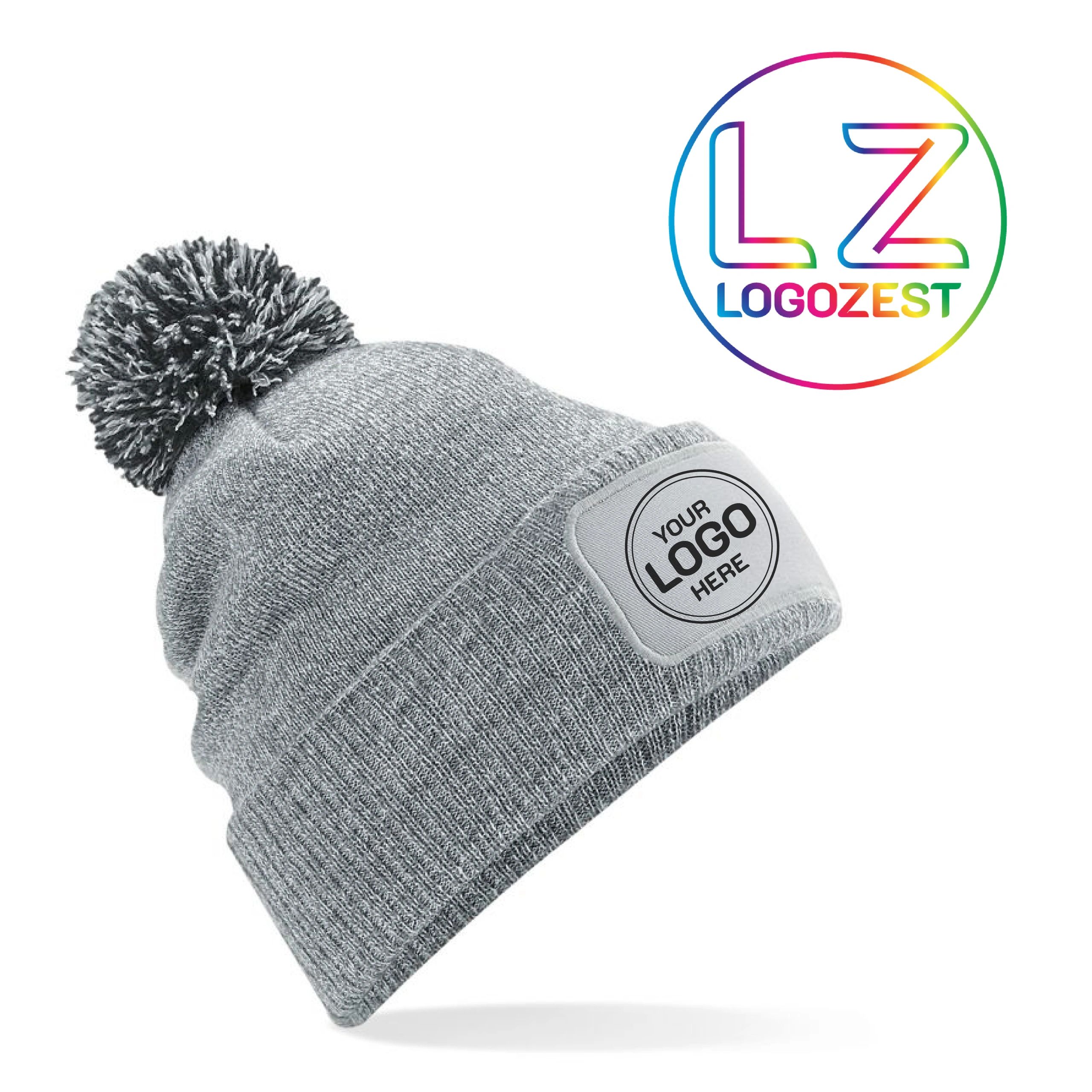 Customised winter hats embroidered or printed with your choice of logo or any text at Logo Zest