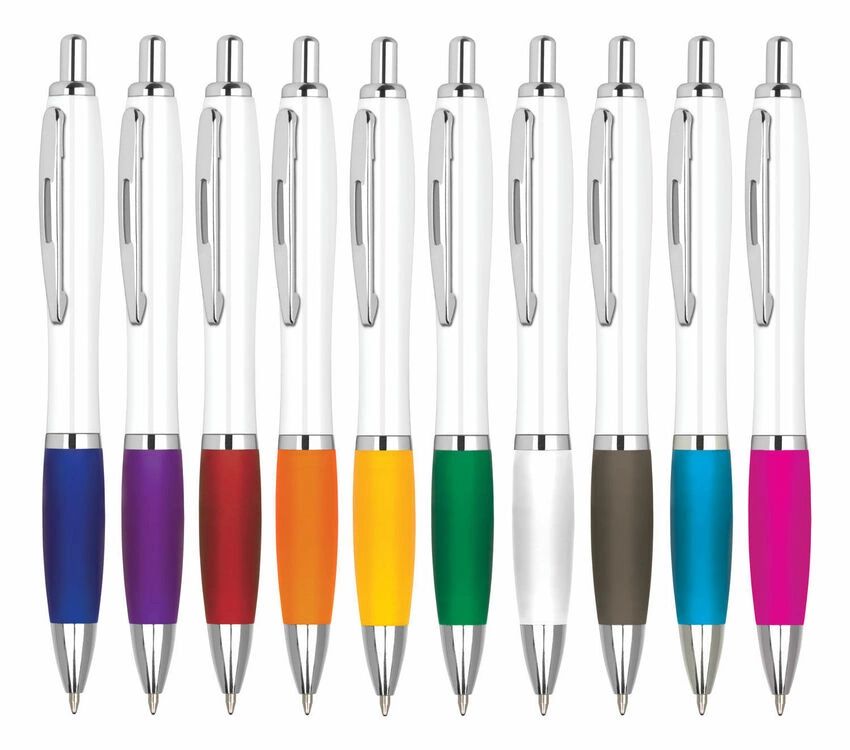 Personalised pens with any logo text or name available in many colours at LogoZest