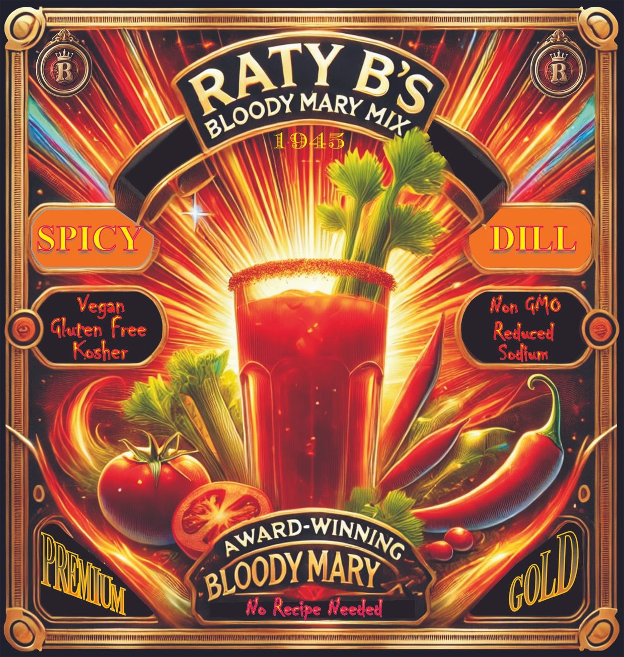Bloody Mary Mix Label