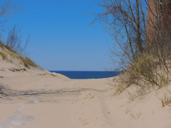 Entrance to Lake Michigan at Little Point Sable Lighthouse