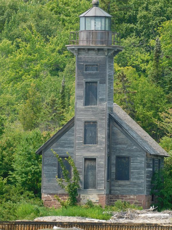 Wooden Lighthouse near Pictured Rocks