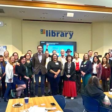 A group photo from Move Bay Area West Bay Summit in Redwood City Library