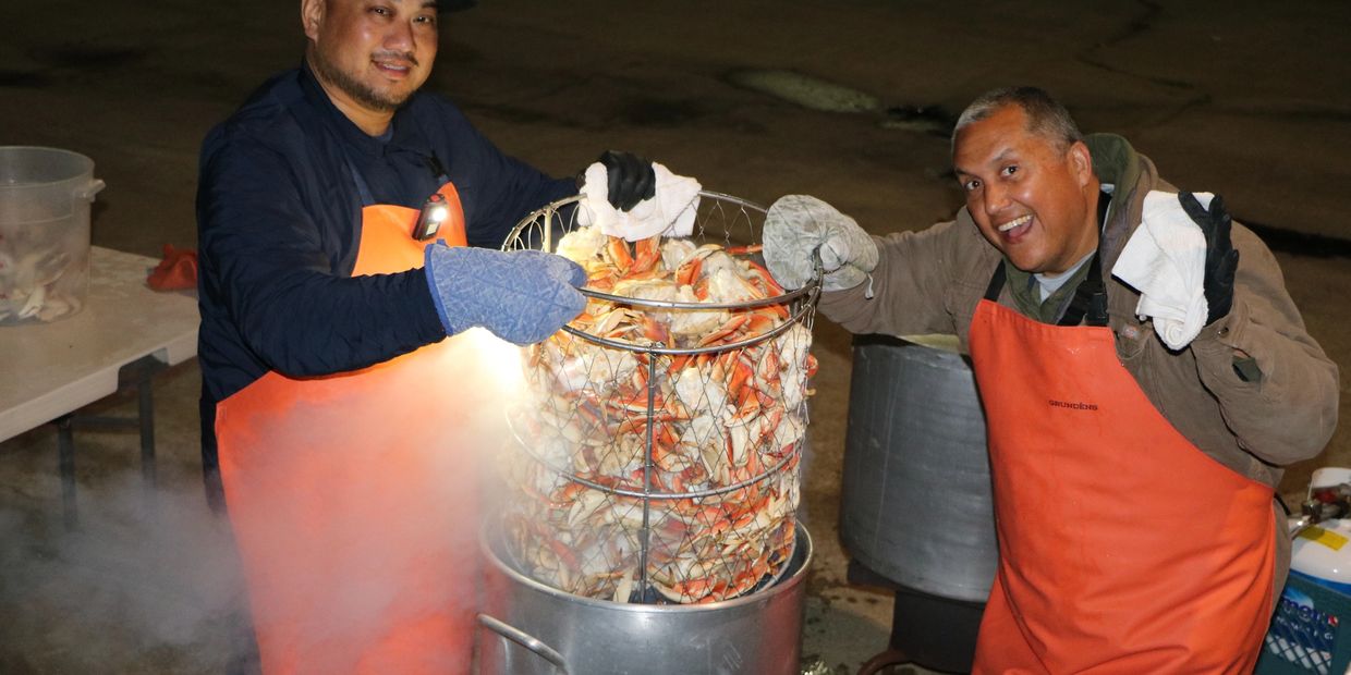 A&A Event Production providing crab feed with full event production and catering