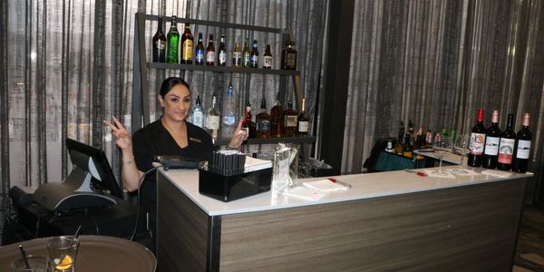 A&A Event Production providing professional bartenders and portable bar for corporate events