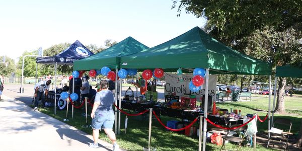 Corporate event entertainment featuring inflatable games by A&A Event Production at Rocklin CA
