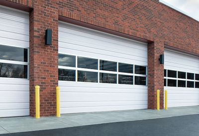 Commercial sectional steel garage doors