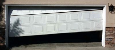 crooked garage door