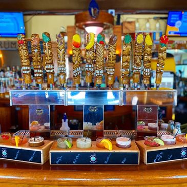 Island Fever's famous draft cocktail flight