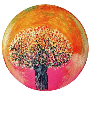Poetess tree  -oil on  paper- 30x40 cm. - 2021
