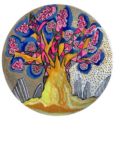 Urban tree 1 -oil on  paper- 30x40 cm. - 2021
