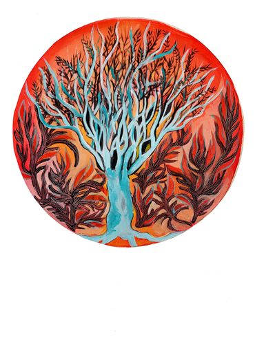 Ice tree - oil on  paper- 30x40 cm. 2021 