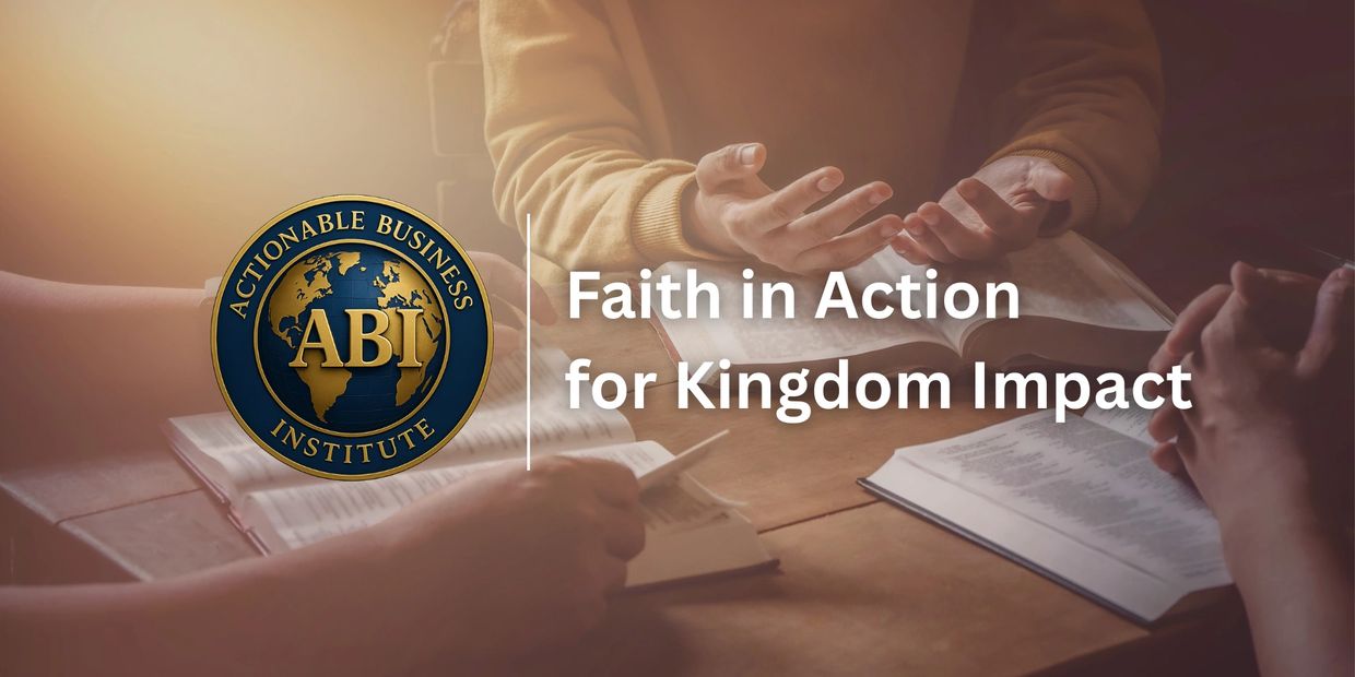 Christian students sitting around the table, studying the bible.