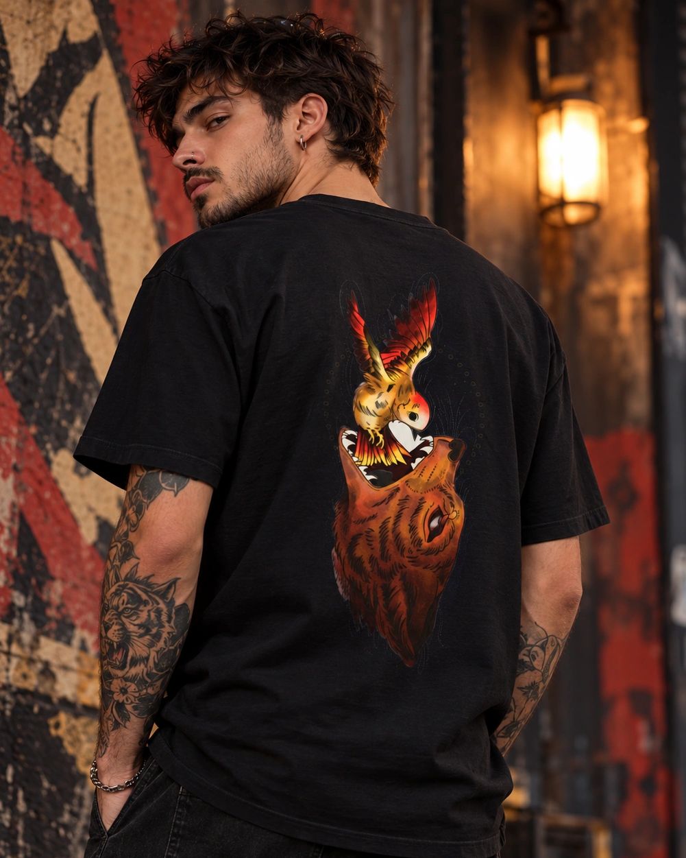 Bold graphic tee curated by Skin Poet Tattoos. 