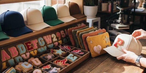 Make your hat or glam bag truly yours at our interactive Trucker Hat Bar!!