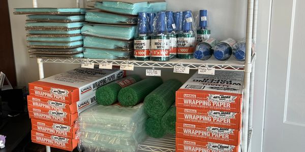 Packing and moving supplies for sale.