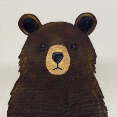 Mini Highland Cub bear painting limited edition