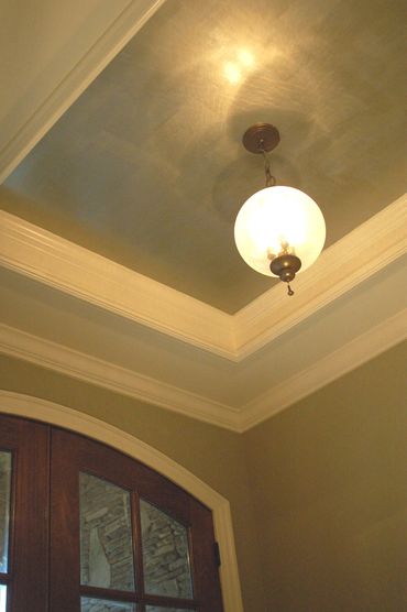 Metallic ceiling painting in Raleigh Dream Home.
