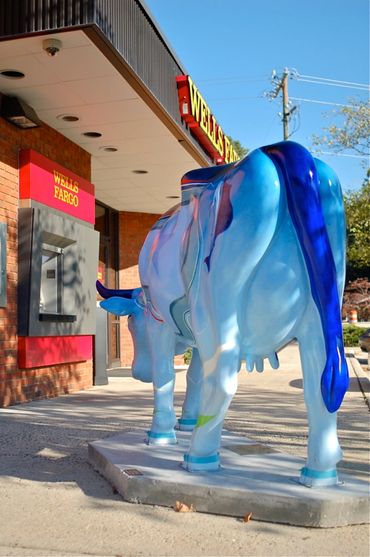 Cowlina on display at Wells Fargo.