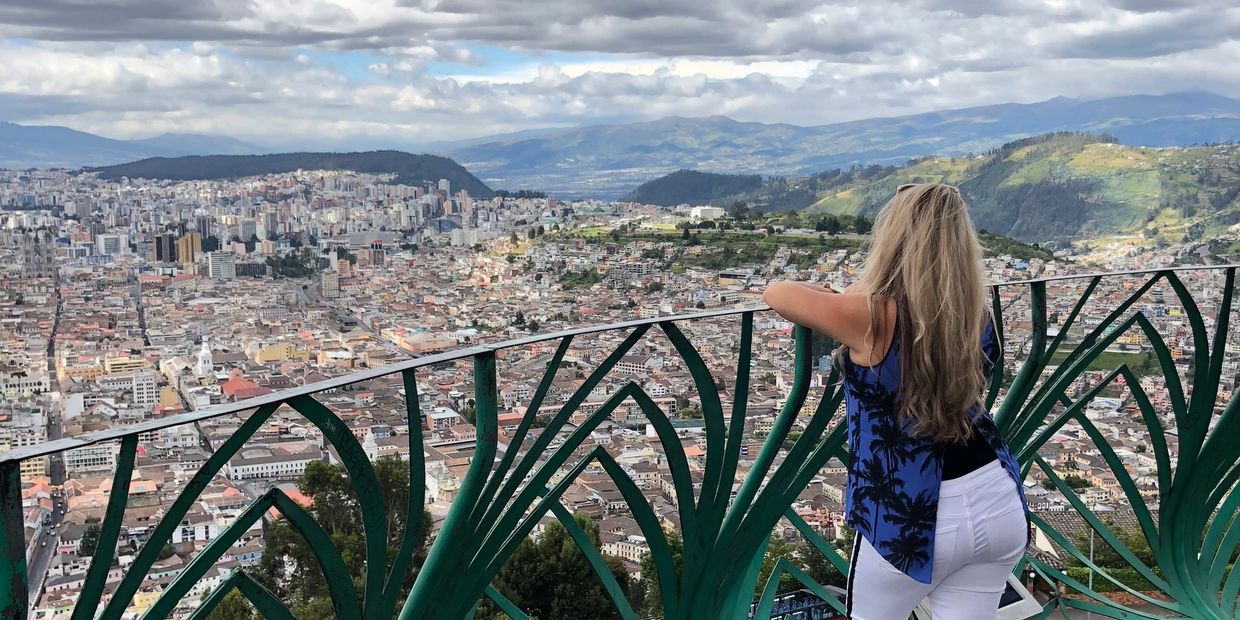 Overlooking the incredible city of Quito