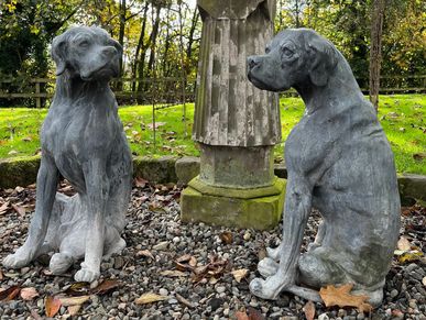 An outstanding pair of lead hounds. Super quality and super heavy. £3500.