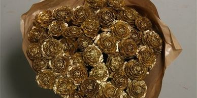 Flower District NYC Wholesale Flowers Flower Supply Flower Market NYC dried flowers gold painted 